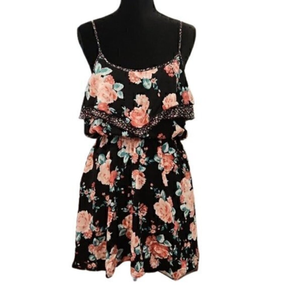 [Xhilaration] Spaghetti Strap Floral Mini Dress - Size L